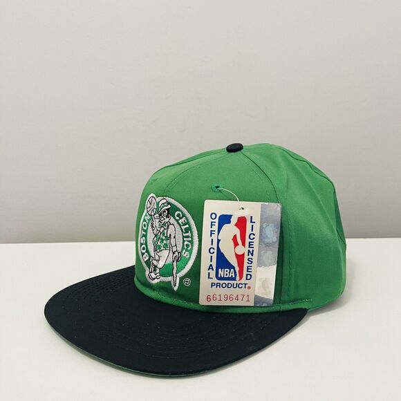 Vintage 90's Boston Celtics NBA Adjustable Snapback Hat/Cap by AJD 66196471 NWT - Picture 2 of 7